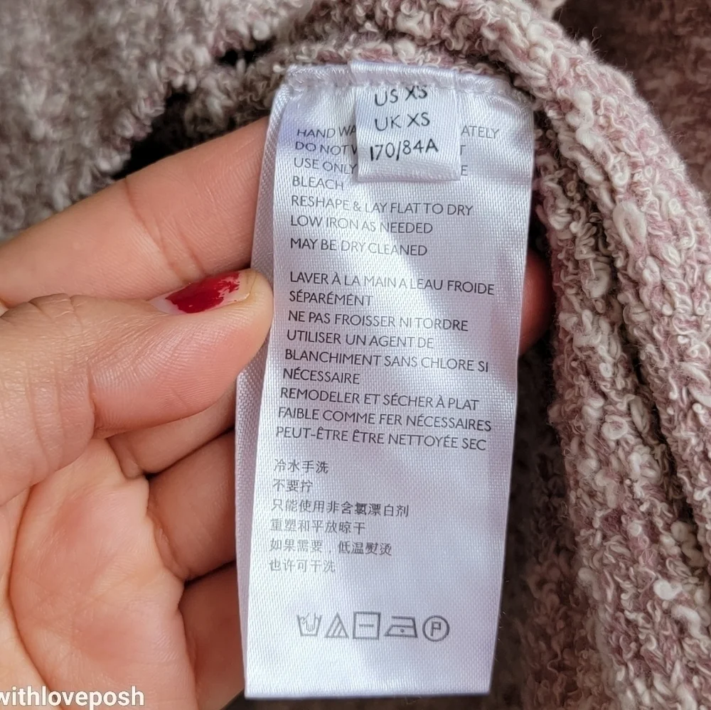 FREE PEOPLE pink knit oversized sweater top  XS